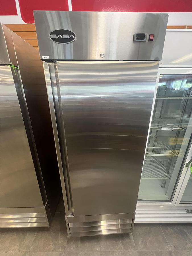 Used SABA Commercial 1 Door Reach-In Freezer Stainless Steel Tested Working
