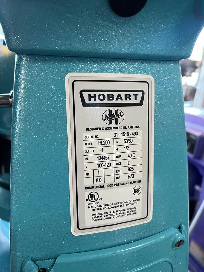 Refurbished Hobart HL200 20 Qt Commercial Planetary Mixer 120V 1 Phase Bowl & Whip