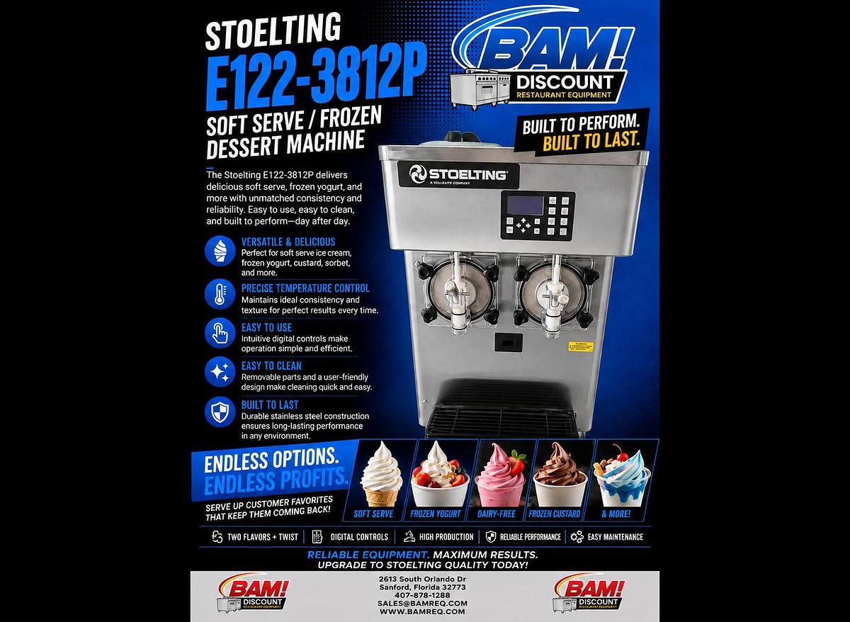Used Stoelting E122-3812P Twin Flavor Soft Serve / Frozen Dessert Machine