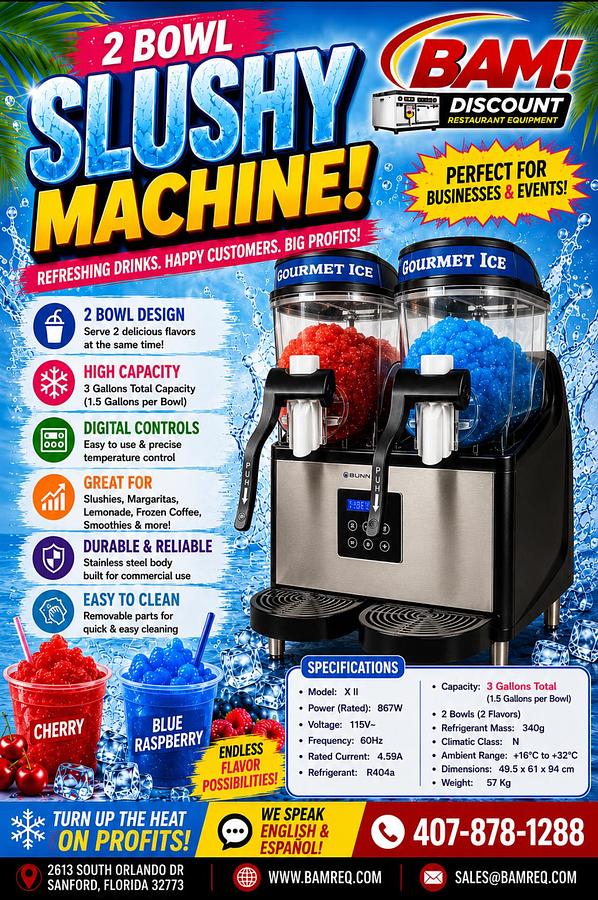 Used Bunn 58000.0120 Ultra NX Black Double 3 Gallon Slushy Machine - 120V