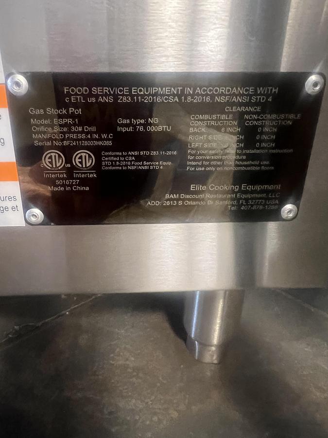 Elite ESPR-SERIES 1-Burner Stock Pot Range