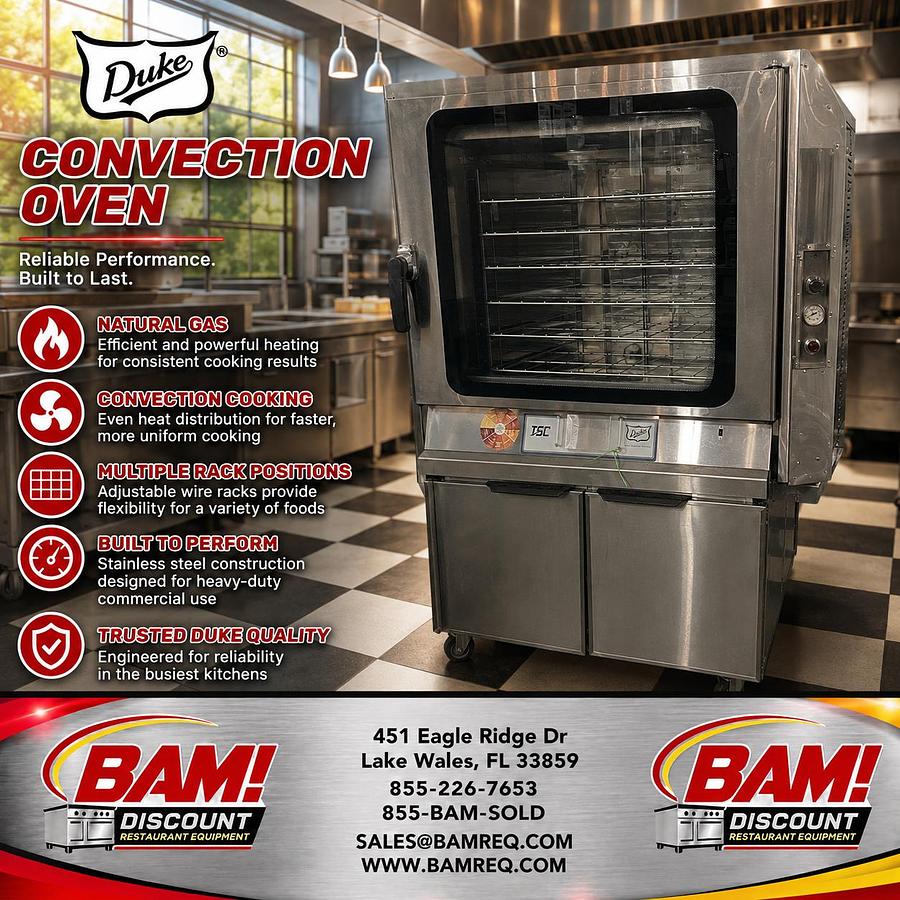 Refurbished Duke Commercial Convection Oven – Natural Gas