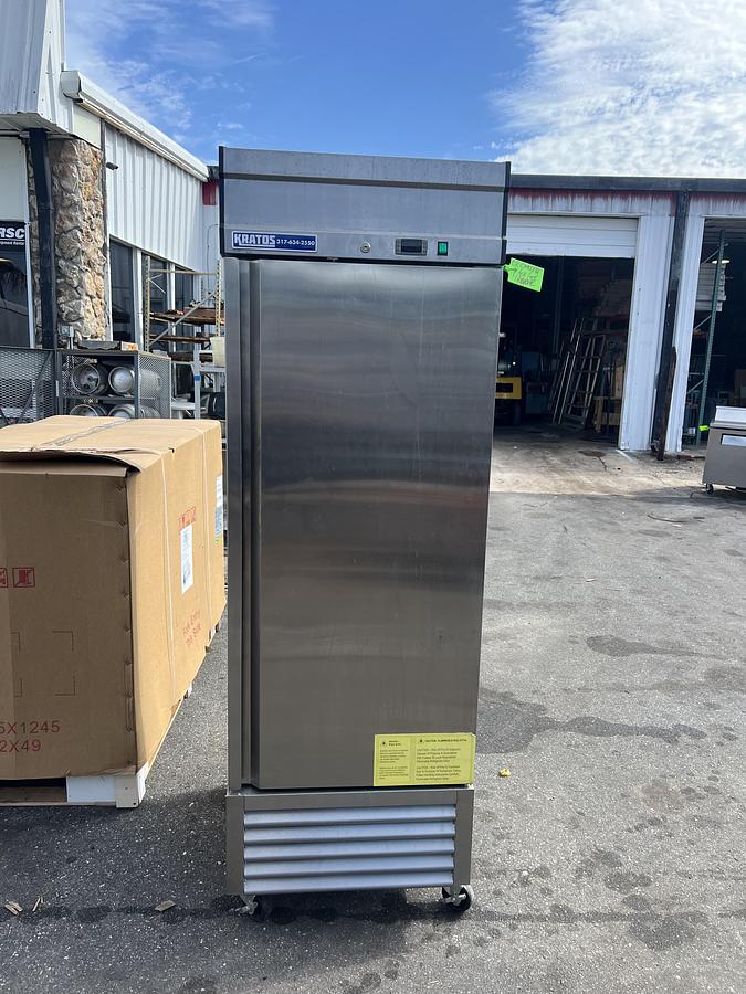 Kratos 1 Door Commercial Reach-In Freezer Stainless Steel on Casters