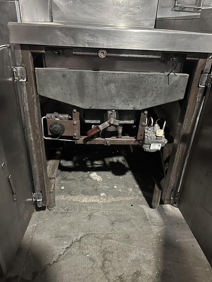 Refurbished Anets Commercial Single Bay Gas Fryer Stainless Steel Floor Model Heavy Duty