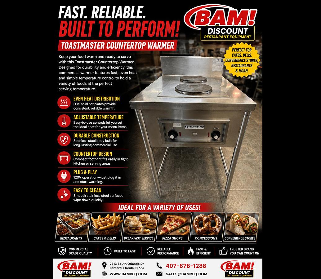 Used Toastmaster Commercial Countertop Food Warmer