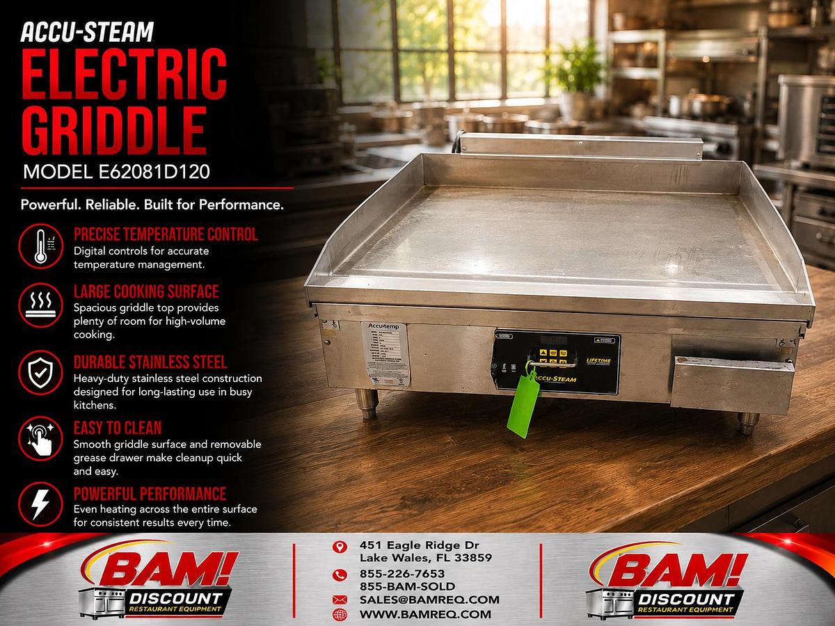 Refurbished Accu-Steam Commercial Electric Griddle 