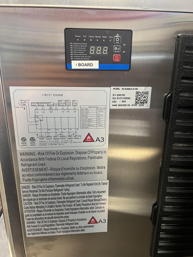 Elite IM-530AA-H-HC Commercial Ice Machine Head Half Cube Air Cooled 115V