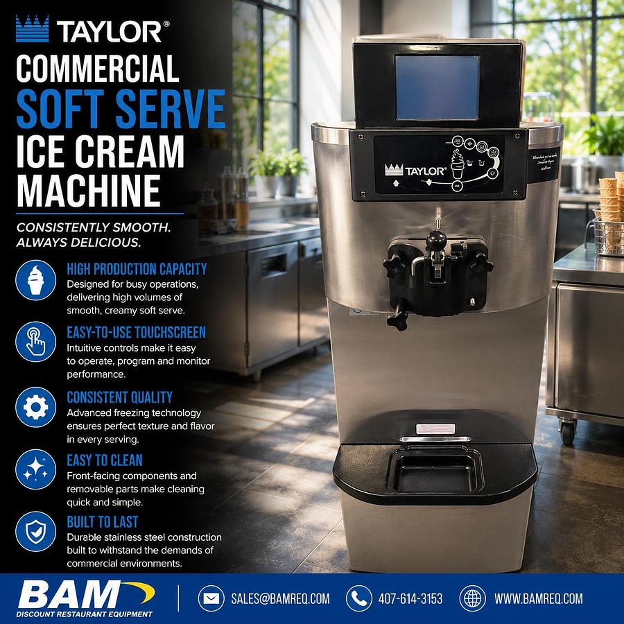 Used 2015 Taylor C708 1 Flav Machine, 208-230v 1 Phase -Water Cooled-Complete-Working
