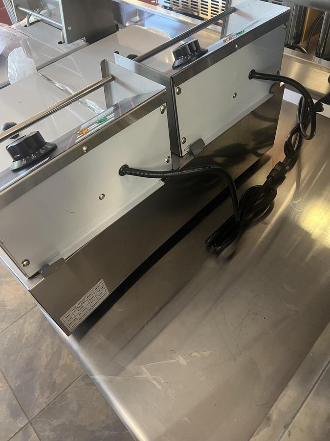 Used Commercial Dual Tank Countertop Electric Deep Fryer – Stainless Steel