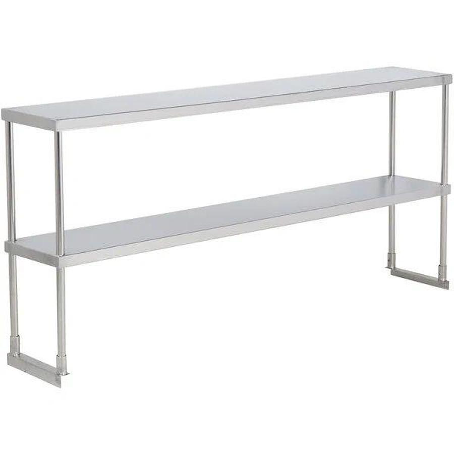 Elite Stainless Steel Double Deck Overshelf - 14" x 96"