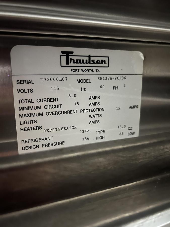 Refurbished Traulsen 1 Door Commercial Reach-In Refrigerator Stainless Steel Heavy Duty