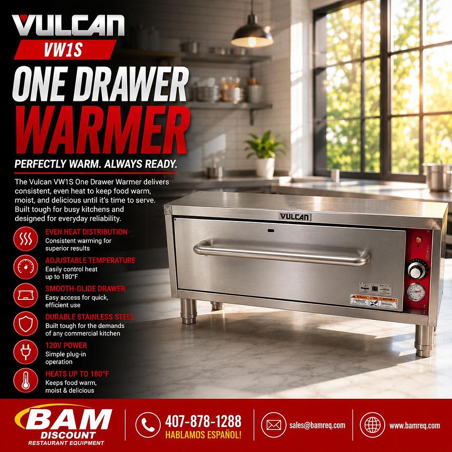 Used Vulcan VW1S Freestanding One Drawer Warmer - 120V, 475WVulcan VW1S Freestanding One Drawer Warmer - 120V, 475W