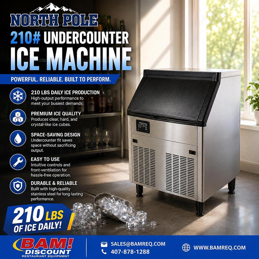 North Pole 210# Undercounter Ice Machine