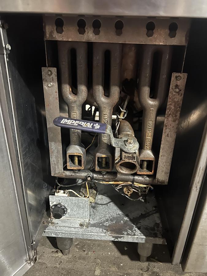 Refurbished Imperial Commercial Single Bay Gas Fryer Stainless Steel Floor Model Heavy Duty