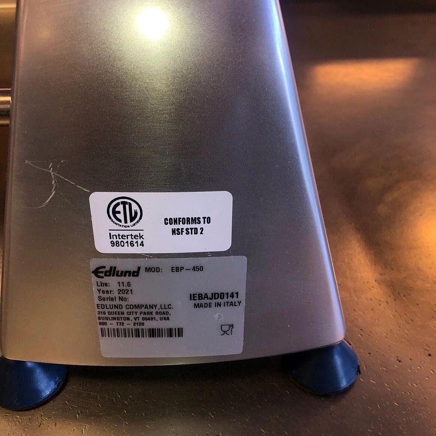 Used Edlund EBP-450 Hamburger Patty Press, CountertopEdlund EBP-450 Hamburger Patty Press, Countertop