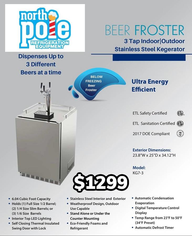 Elite 3 Tap Kegerator