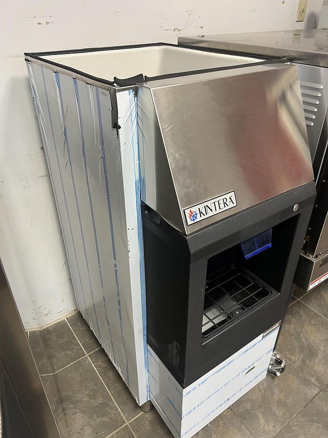 Refurbished Kintera Commercial Ice Dispenser Stainless Steel Push Style Restaurant Hotel