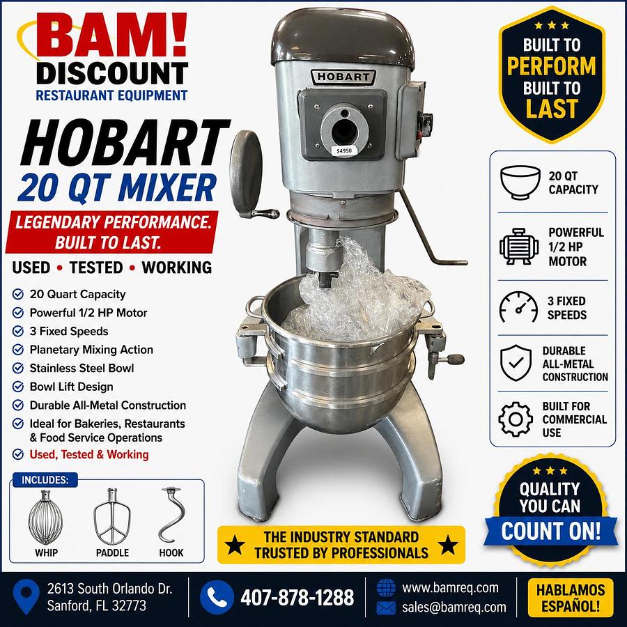 Used Hobart Model HL300 30 Quart Legacy Planetary Mixer