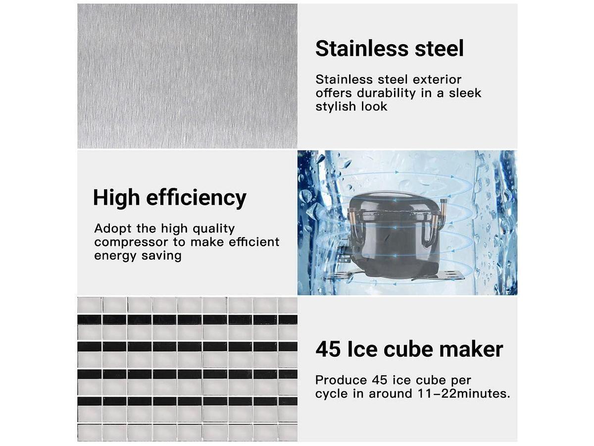 Elite Ice Machine 100lbs/24h with 33lbs Storage