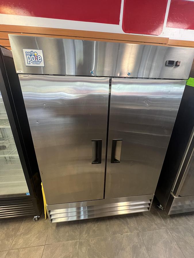 Used North Pole 2 Door Commercial Reach-In Refrigerator Stainless Steel Tested