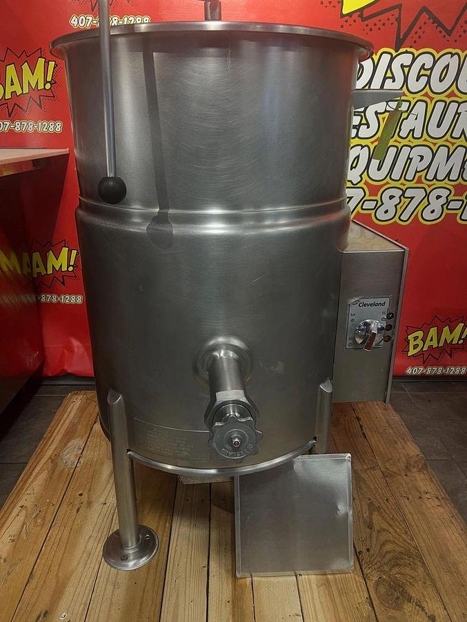Used Cleveland KGL25 25 gal Steam Kettle - Stationary, 2/3 Jacket, Natural GasCleveland KGL25 25 gal Steam Kettle - Stationary, 2/3 Jacket, Natural Gas