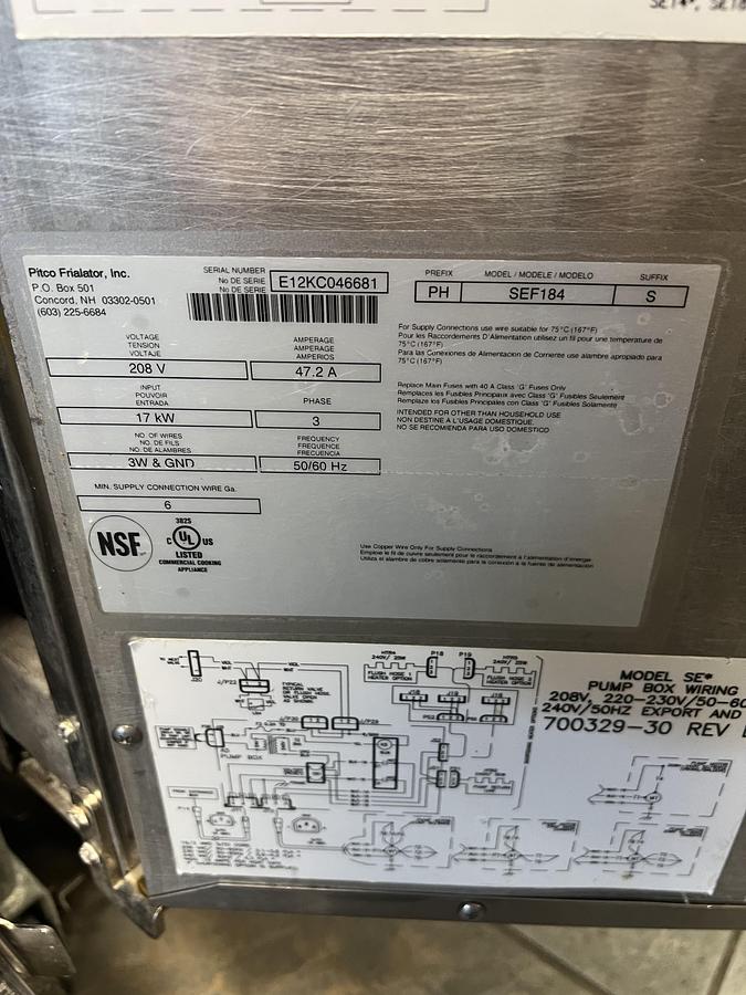 Refurbished Pitco Commercial Gas Deep Fryer