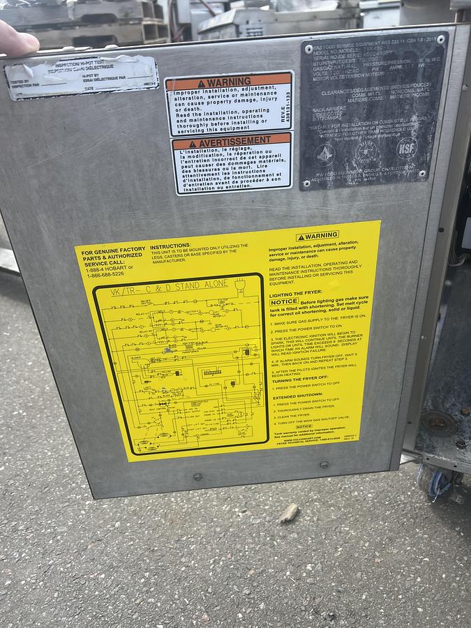 Refurbished Vulcan 1VK45C-1 Commercial Gas Fryer – 45 lb