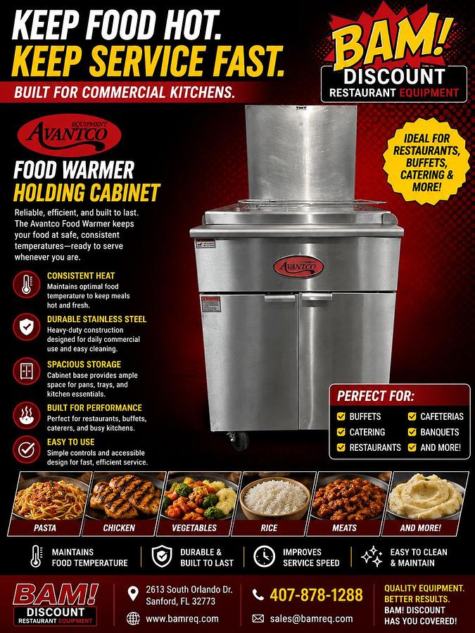 Used Avantco Commercial Food Warmer Holding Cabinet