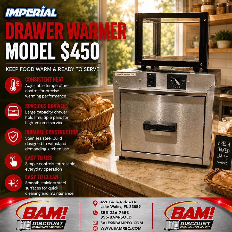 Refurbished Imperial S450 Commercial Single Drawer Warmer