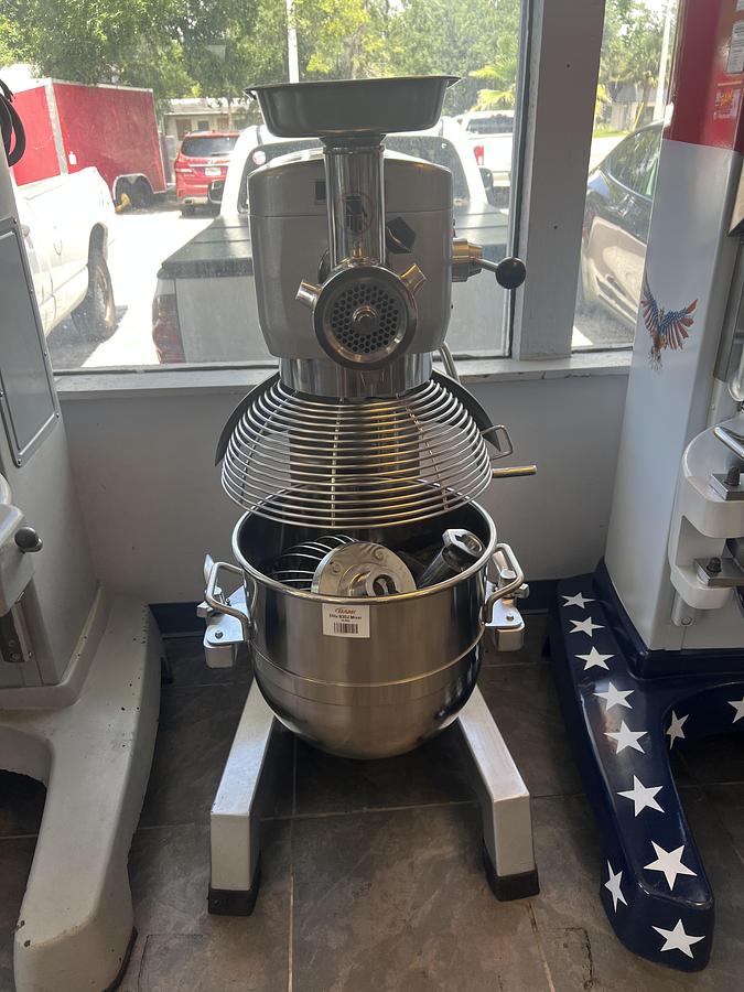 Used ELITE 30 QT COMMERCIAL MIXER WITH MEAT GRINDER ATTACHMENT