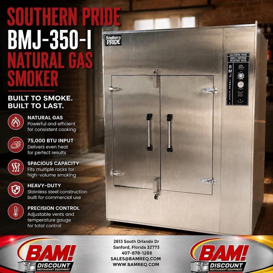 Used Southern Pride Natural Gas Smoker Commercial Model BMJ 350- Natural Gas