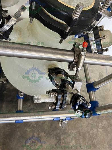 Used QVF 50 Liter Glass Reactor / Mobile Gas Scrubber w/ Coil Condenser