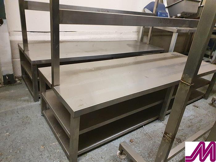Used Stainless Steel Changing Room Bench and Coat Hanger