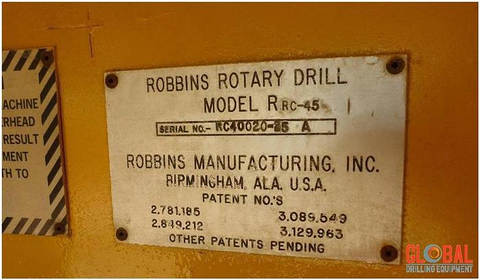 Used 1986 Robbins RC45 Crawler Blast Hole Drill – SOLD