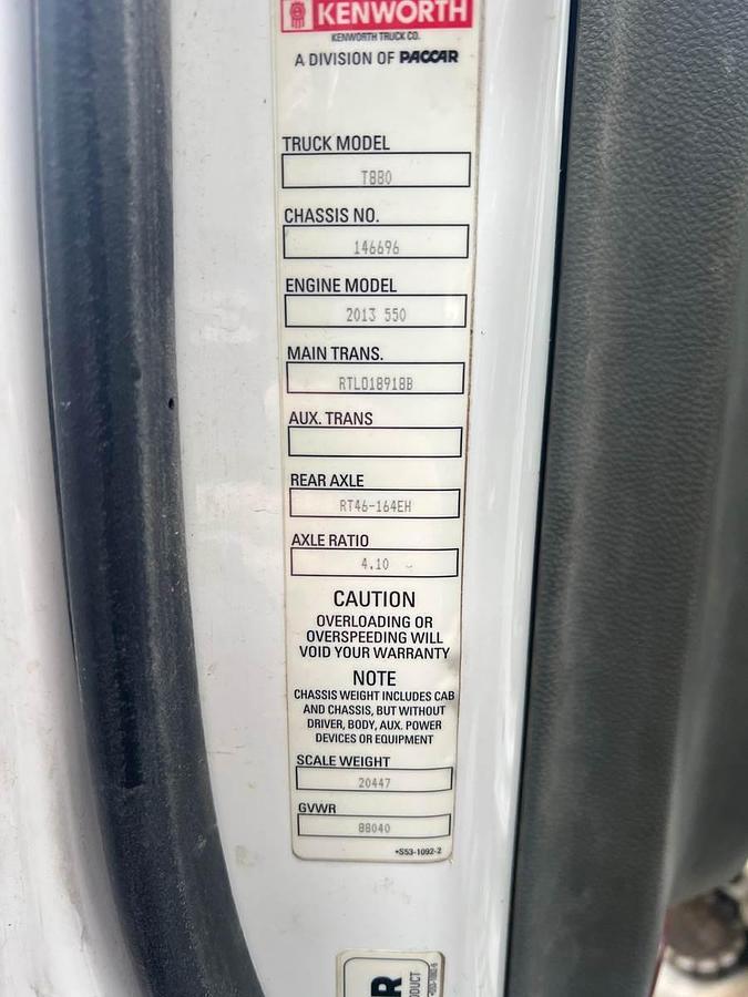 Used 2017 Kenworth T880 Dump Truck