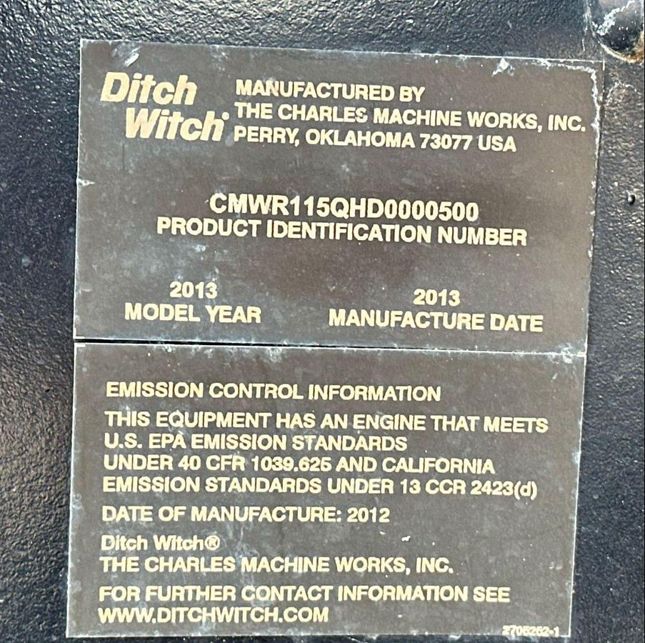 Used 2013 Ditch Witch RT115 Quad Hydra-Wheel