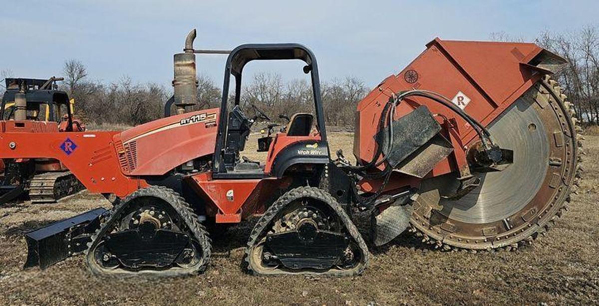 Used 2013 Ditch Witch RT115 w/Hydra Wheel Rock Saw