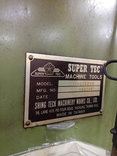 Used SUPER TEC STP-1022AD GRINDING MACHINE