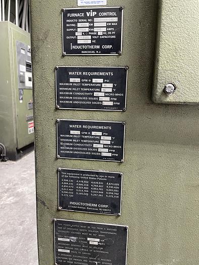 Used 1999 INDUCTOTHERM 7000 KW MEDIUM FREQUENCY FURNACE SYSTEM
