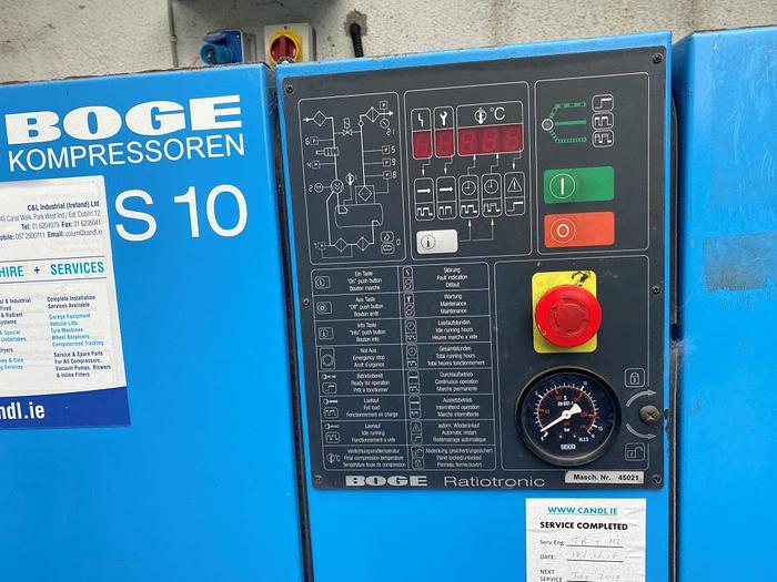 Used 2002 Boge S10 Screw Air Compressor