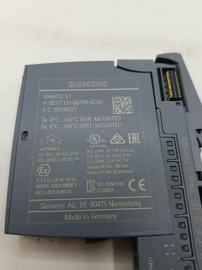 Used Siemens 6ES7 131-6BF00-0CA0. 6ES7 193-6BP00-0BA0