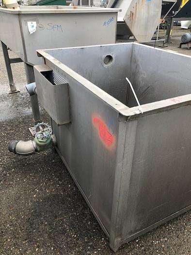 Used 250 Gallon Rectangular Stainless Steel Tank,