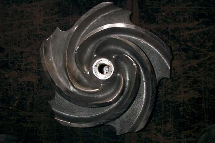 Used Goulds 3175 Impeller, 14", 5-Vane, Casting No.: 57568 (For 4x10x18 Pump) #21943