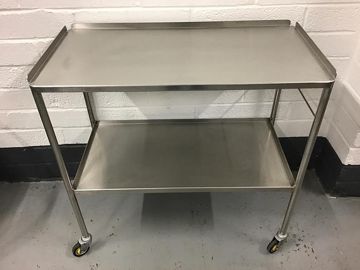Used Trolley stainless steel 2 shelves 900x450mm