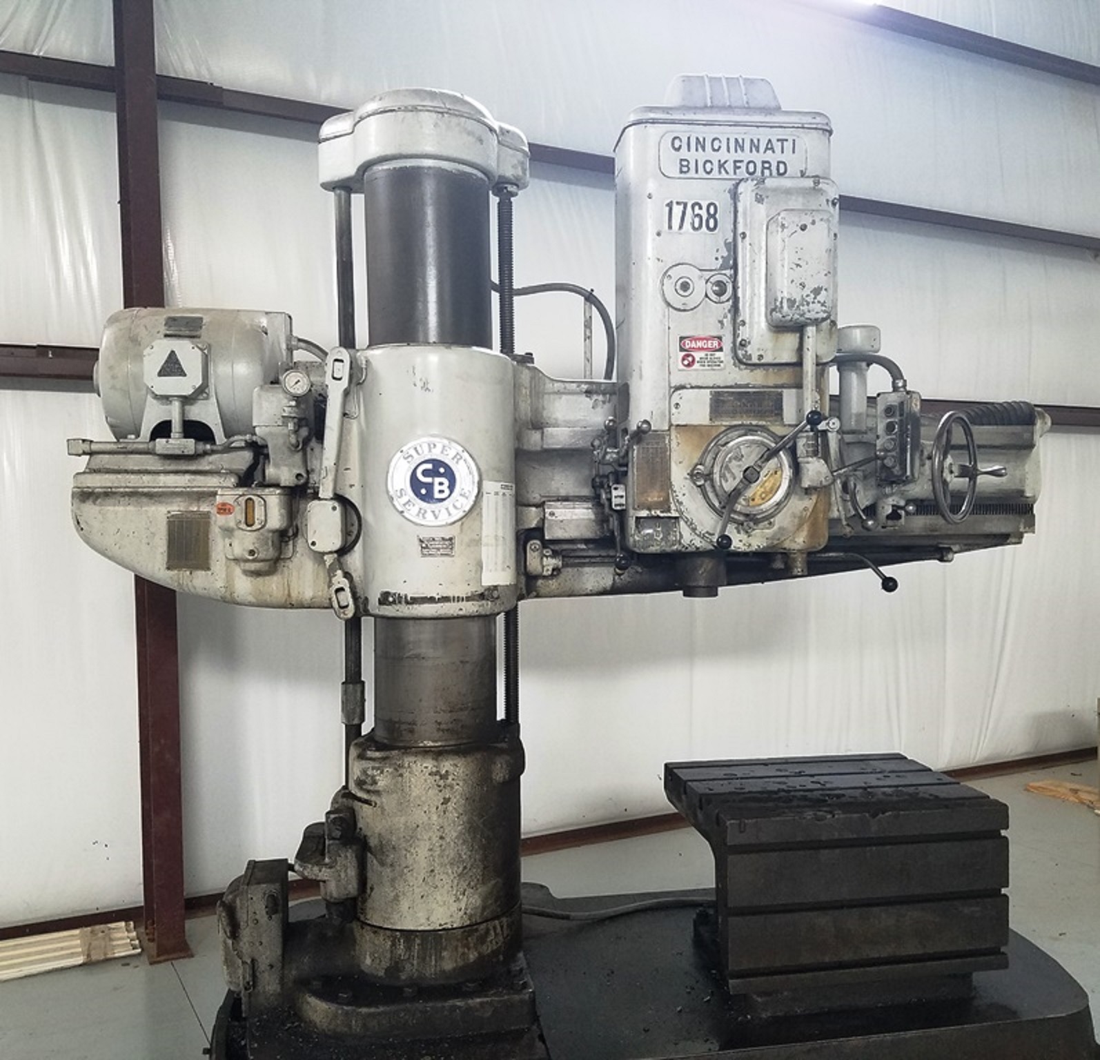 Used 60" Cincinnati Bickford Radial Drill, 15" Column, 60" Arm, 1500 rpm, #5 MT, ID17374