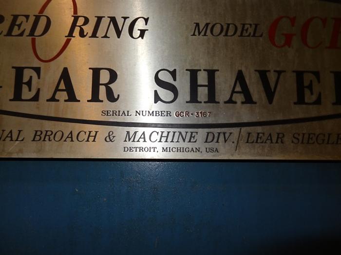 Used NATIONAL BROACH GCR-12" INTERNAL GEAR SHAVER