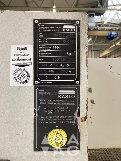 Used Heavy-duty Automatic Sawing Kasto SSB 260 VA-CC