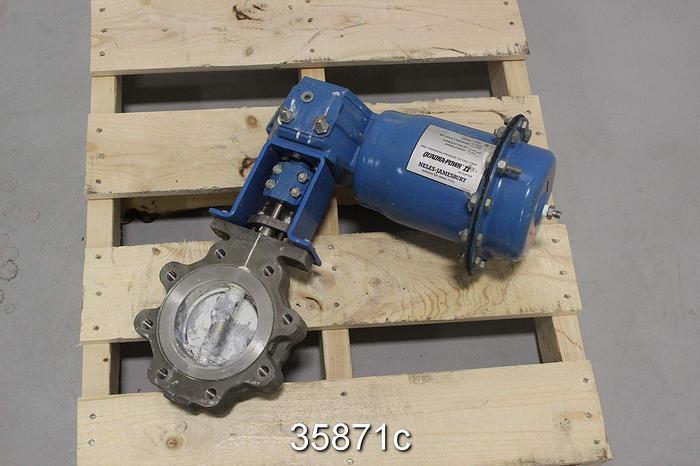 Used Neles Jamesbury 4" Air Operated Butterfly Valve, 815L-11-3600-MT #35871