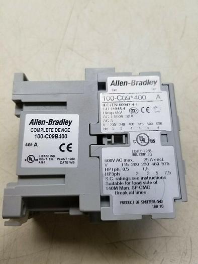 Used Allen Bradley 100-C09*400 Ser A Contactor 440v coil