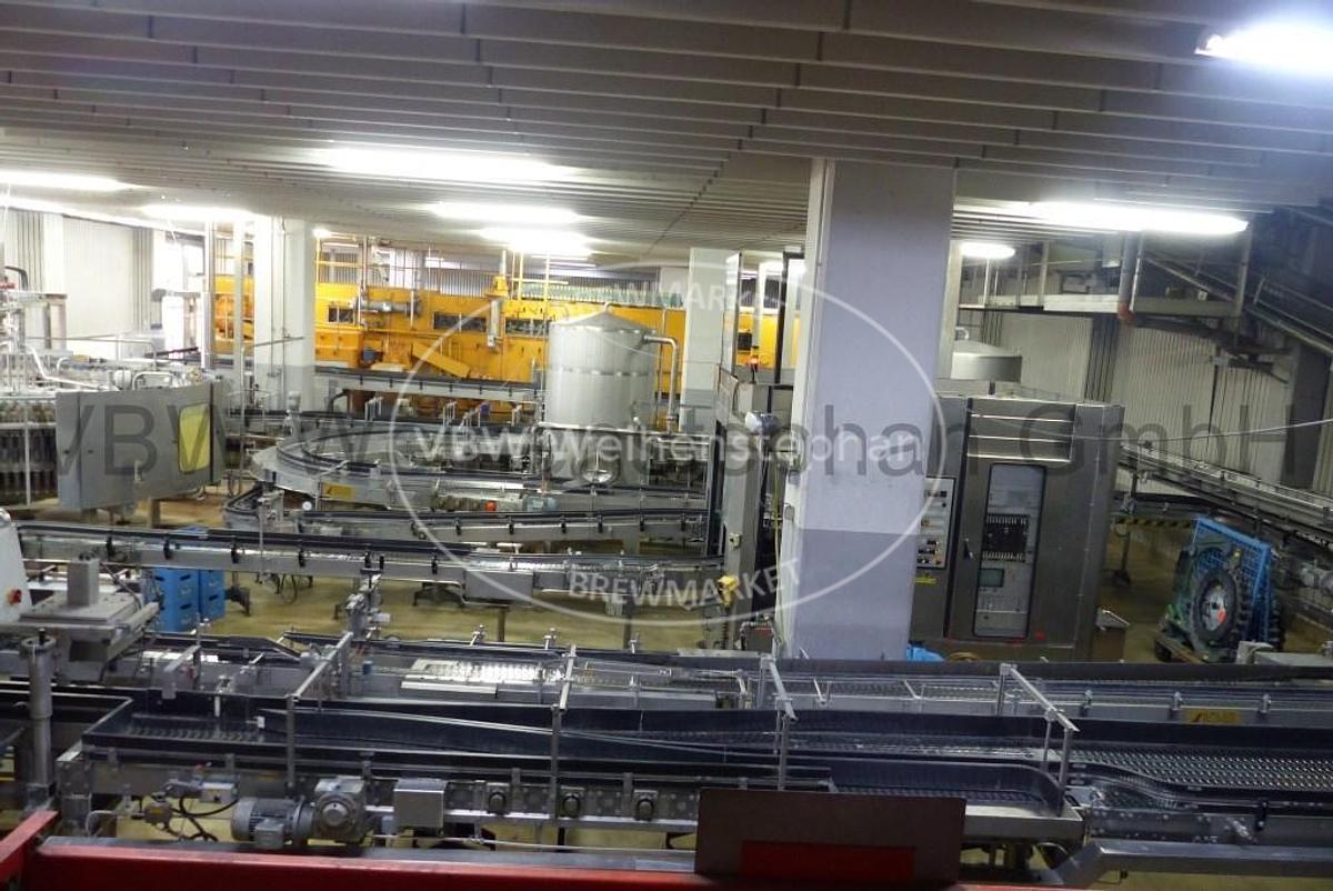 Used glass bottle filling line